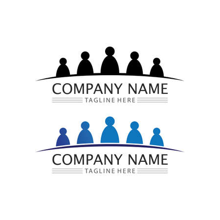 People logo, Team, Succes people work, Group and Community, Group Company and Business logo vector and design Care, Family icon Succes logoのイラスト素材