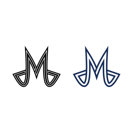 M Letter an M font Logo Template vector illustration designのイラスト素材