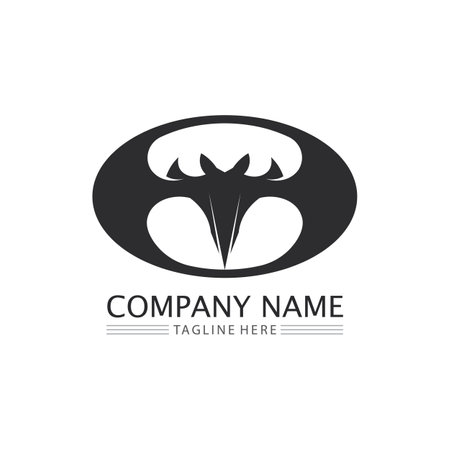 bat wing vector icon logo template illustration designのイラスト素材