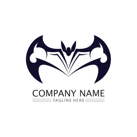 bat wing vector icon logo template illustration designのイラスト素材