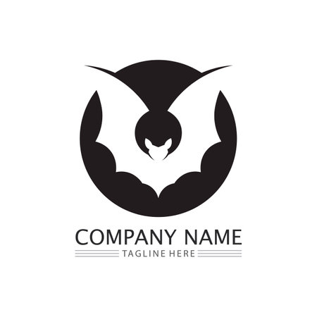 bat vector icon logo template illustration designのイラスト素材