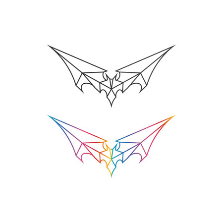 bat wing vector icon logo template illustration designのイラスト素材