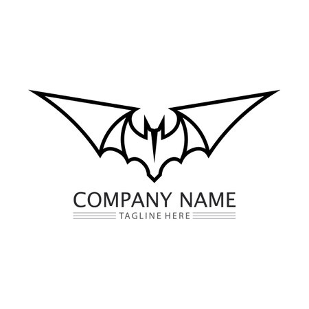 bat wing vector icon logo template illustration designのイラスト素材