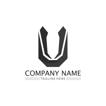 Initial letter U logo business and design icon vectorのイラスト素材