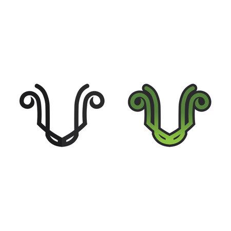 Initial letter U logo business and design icon vectorのイラスト素材
