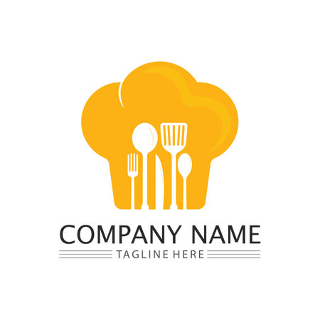 hat chef logo template vector illustrationのイラスト素材