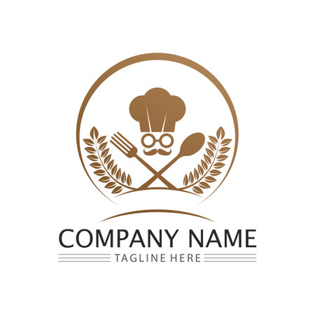 hat chef logo template vector illustrationのイラスト素材