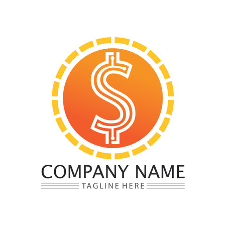 money icon and logo design vector illustrationのイラスト素材