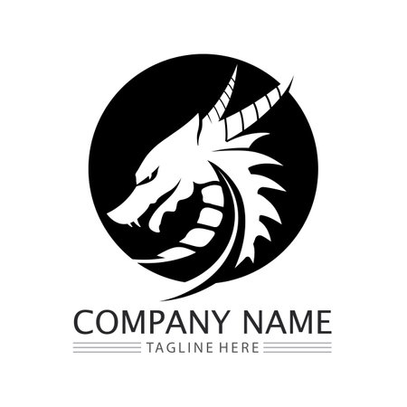 Dragon vector icon illustration design logo templateのイラスト素材