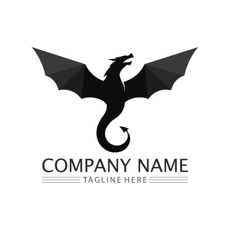 Dragon vector animals icon illustration design logo templateのイラスト素材