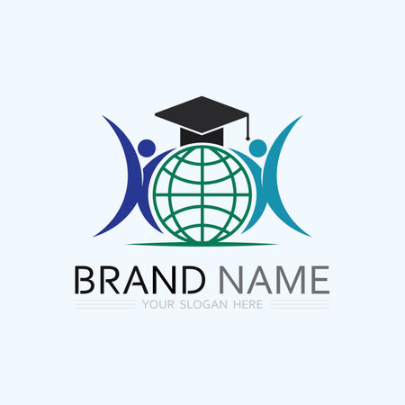 Education Logo Template vector icon illustration designのイラスト素材