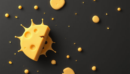 cheese texture and splash cheese design delicious illustrationの素材