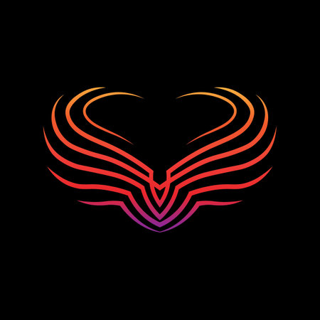 Geometric Wing Logo Vector with Premium Lookのイラスト素材