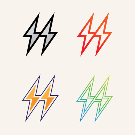 Vector Lightning Bolt Logo for Electric Services and Tech Startup Brand Identity Modern Concept