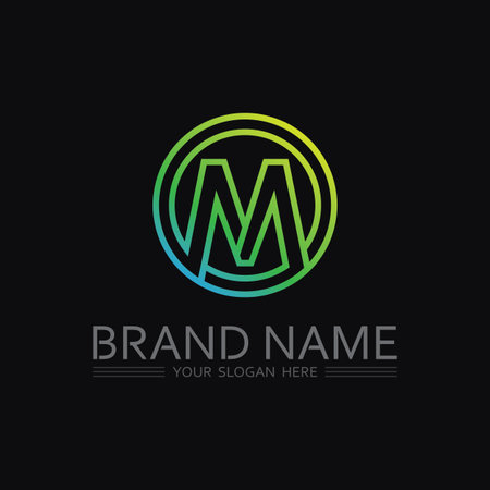 Elegant M Letter Icon Design for Premium Brand Identity and Stylish Corporate Visual Identityのイラスト素材