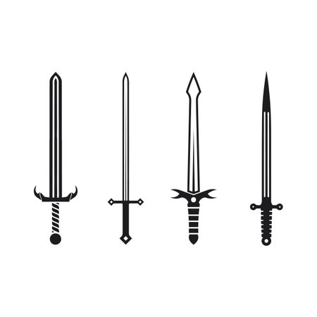 Combat Knife Logo for Tactical Gear and Weapon Brandingのイラスト素材