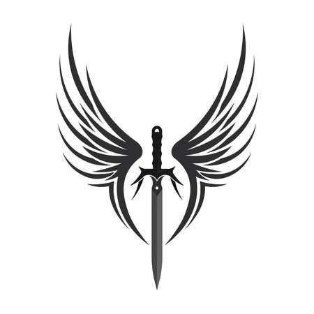 Sleek Sword Icon with Simple and Modern Vector Designのイラスト素材