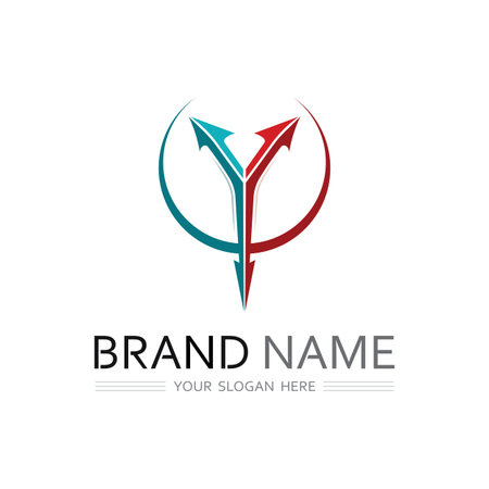Geometric Y Letter Logo Design for Innovative Business Logoのイラスト素材