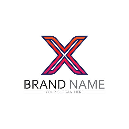 Unique Abstract Letter X Logo for Digital Business Branding Conceptのイラスト素材