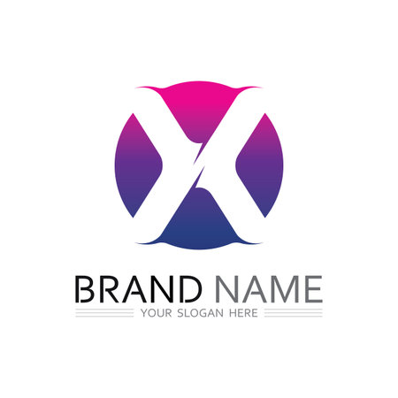 Simple Elegant X Icon Logo for Corporate Brand and Business Identityのイラスト素材