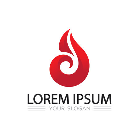 Strong and fierce fire logo concept for energy and heat related businessesのイラスト素材