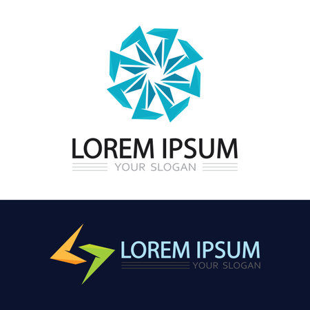 business logo and symbol set for digital marketing agency brandingのイラスト素材