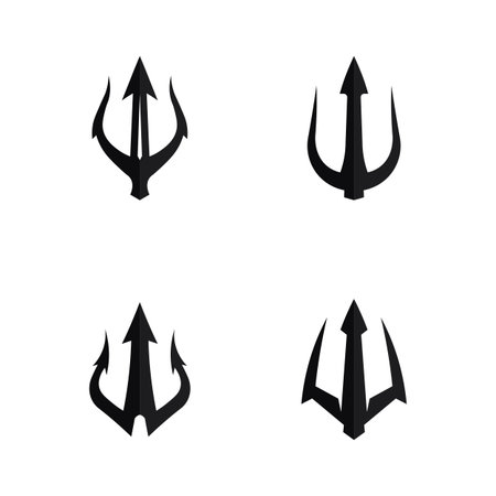 Powerful Trident Weapon Logo Design for Security Agencies and Protection Services