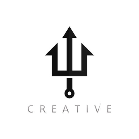 Trident Vector Logo for Combat Sports or Tactical Business Branding