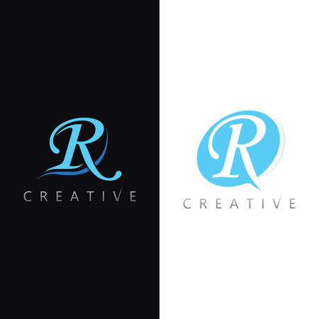 Creative modern letter R vector logo design for corporate branding and identityのイラスト素材
