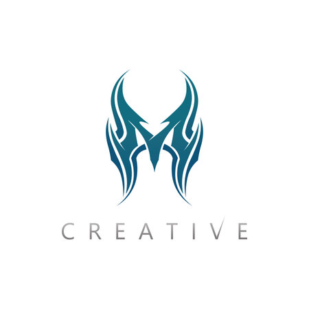 Modern and elegant M letter brand logo design for real estate and business identity conceptのイラスト素材