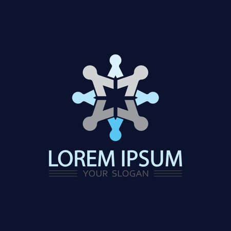 Abstract Human Character Logo Design Vector Icon for Startup Brandingのイラスト素材