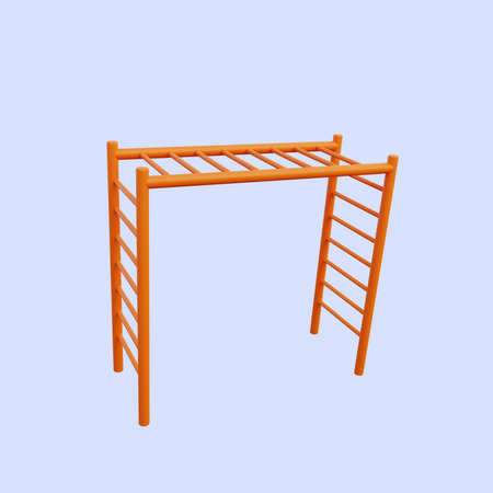 3d illustration calisthenic equipment