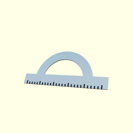 3d illustration simple object construction ruller