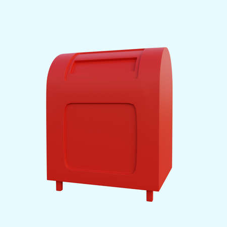 3d illustration simple object mail boxの写真素材