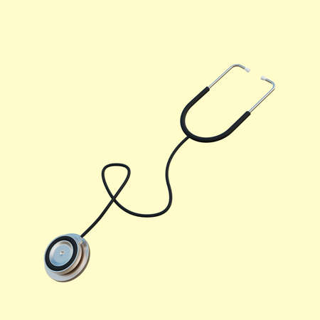 3d illustration simple icon stetoskop