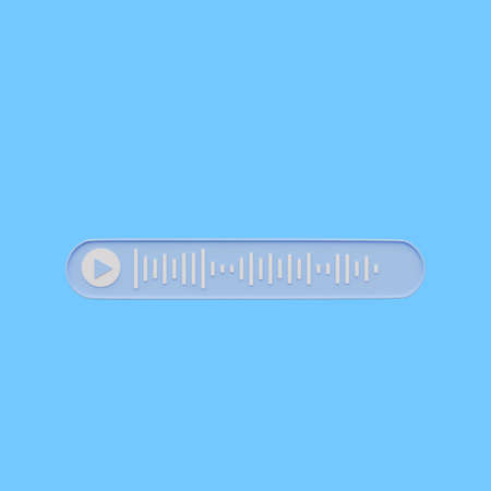 3d illustration of simple sign voice note