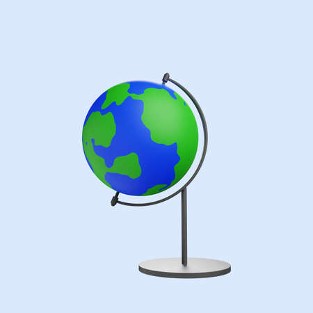 3d illustration of globe earthの写真素材
