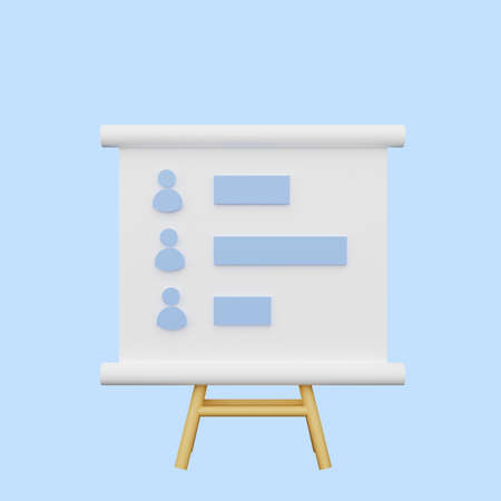 3d illustration of data report peopleの写真素材