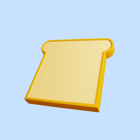 3d illustration of food breadの写真素材