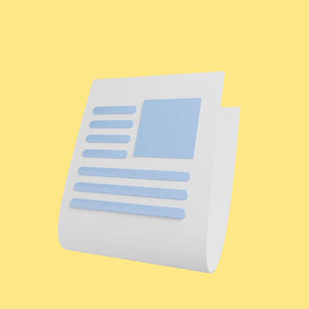 3d illustration simple object newspaperの写真素材