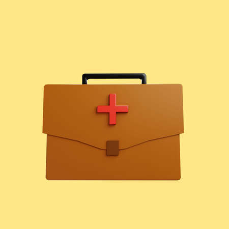 3d illustration simple bag doctorの写真素材