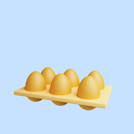 3d illustration of food egg