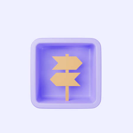 3d illustration of simple icon sign on cubeの写真素材