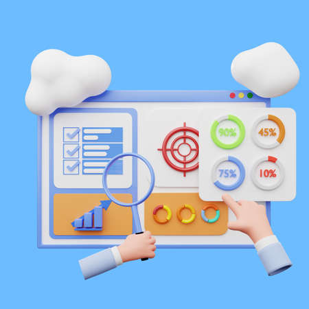 3d illustration of web illustration with 3d styleの写真素材