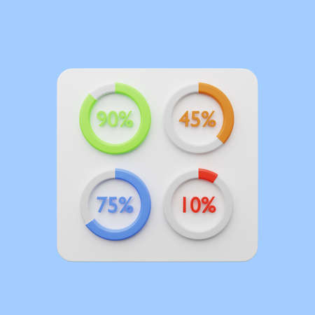 3d illustration of element user interface ui simple iconの写真素材
