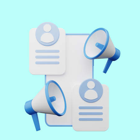 3d illustration of recruitment employee