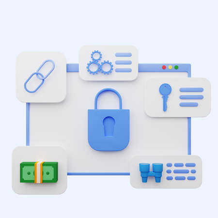 3d illustration of web user interface illustrationの写真素材