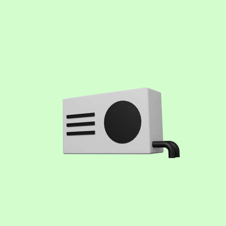 3d illustration of simple object air conditionerの写真素材