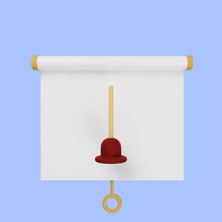 3d illustration of simple object presentation board front view with toilet pumpの写真素材