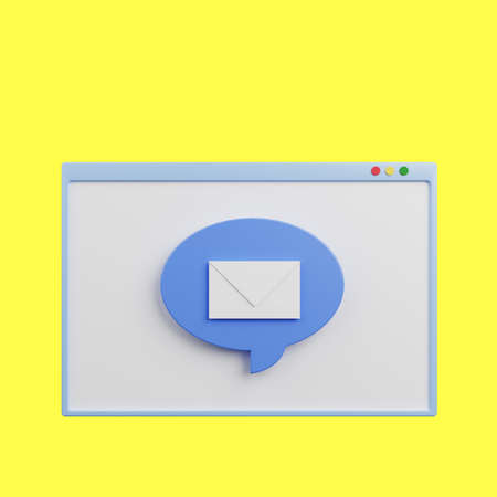 3d illustration of help faq page emailの写真素材